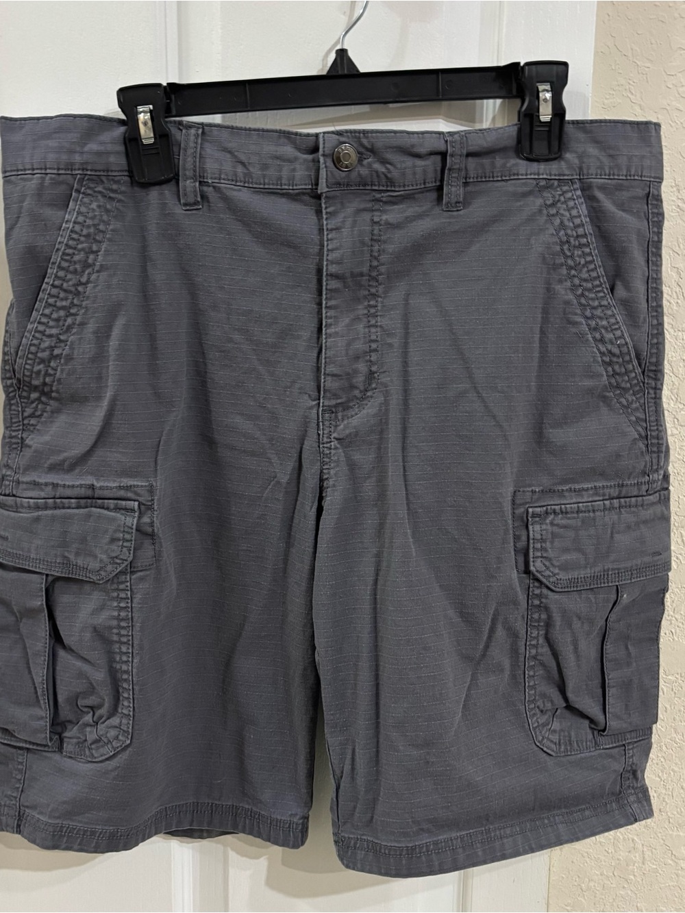 DKNY Gray Cargo Shorts with 6 Pockets